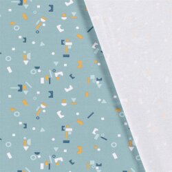 Baumwolljersey Bauklötze - soft jeansblau