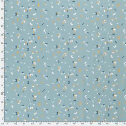 Baumwolljersey Bauklötze - soft jeansblau