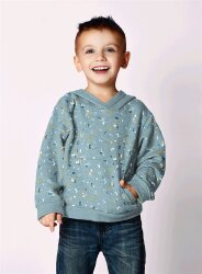 Baumwolljersey Bauklötze - soft jeansblau