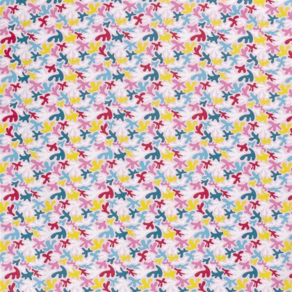 Baumwolljersey bunte Formen - hellrosa