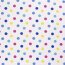 French Terry grosse bunte Punkte - weiss