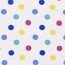 French Terry grosse bunte Punkte - weiss