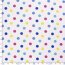 French Terry grosse bunte Punkte - weiss