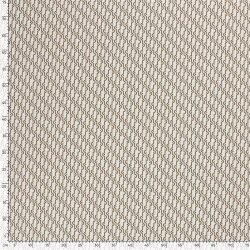 Baumwollpopeline Streifenkreise - hellbeige