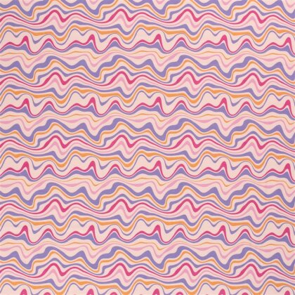 Alpenfleece wilde bunte Linien - kalt softpink