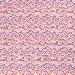 Alpenfleece wilde bunte Linien - kalt softpink