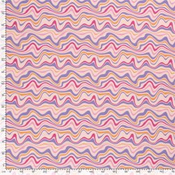 Alpenfleece wilde bunte Linien - kalt softpink