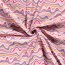 Alpenfleece wilde bunte Linien - kalt softpink