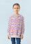 Alpenfleece wilde bunte Linien - kalt softpink
