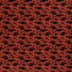 Alpenfleece Dinosaurier - dunkelorange