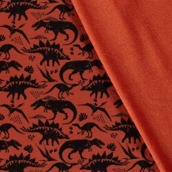 Alpenfleece Dinosaurier - dunkelorange
