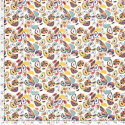Wintersweat Digital bunte Federn - weiss