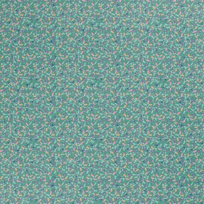 Baumwollpopeline bunte Lichterkette - mint