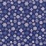 Baumwollpopeline Schneeflocken - blau/weiss