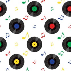 Modestoff Dekostoff Schallplatten  - weiss