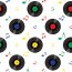 Modestoff Dekostoff Schallplatten  - weiss