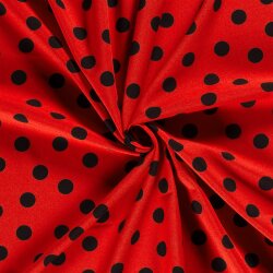 Modestoff Dekostoff wilde Dots - rot/schwarz