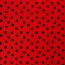 Modestoff Dekostoff wilde Dots - rot/schwarz
