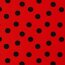 Modestoff Dekostoff wilde Dots - rot/schwarz