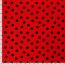 Modestoff Dekostoff wilde Dots - rot/schwarz