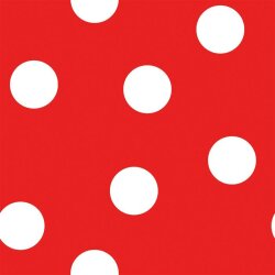 Modestoff Dekostoff wilde Dots - rot/weiss