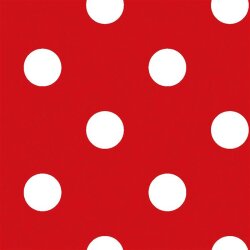 Modestoff Dekostoff Dots - rot/weiss