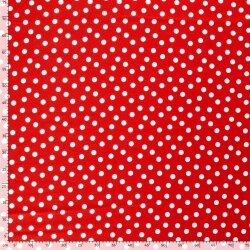Modestoff Dekostoff Dots - rot/weiss