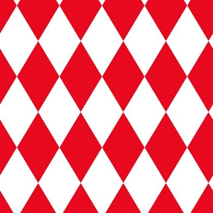 Modestoff Dekostoff Rauten - weiss/rot