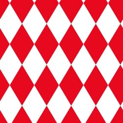 Modestoff Dekostoff Rauten - weiss/rot