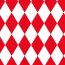 Modestoff Dekostoff Rauten - weiss/rot