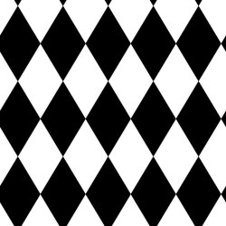 Modestoff Dekostoff Rauten - weiss/schwarz