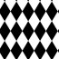 Modestoff Dekostoff Rauten - weiss/schwarz