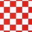 Modestoff Dekostoff Schachmuster - weiss/rot
