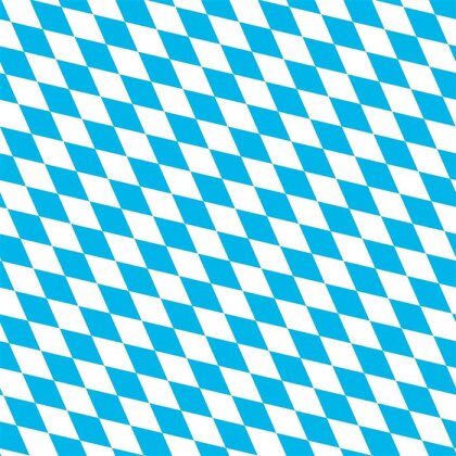 Modestoff Dekostoff grosse Rauten - weiss/blau