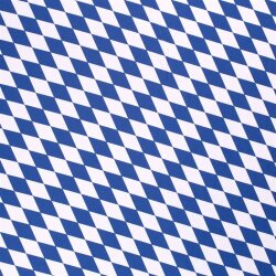 Modestoff Dekostoff grosse Rauten - weiss/blau