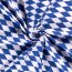 Modestoff Dekostoff grosse Rauten - weiss/blau