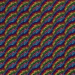 Modestoff Dekostoff Regenbogen Leo - royalblau