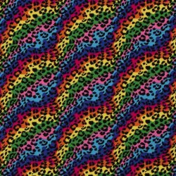 Modestoff Dekostoff Regenbogen Leo - royalblau