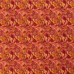 Modestoff Dekostoff Paisley Blumen - orange