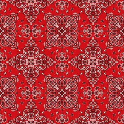 Modestoff Dekostoff Blumenmandala - rot