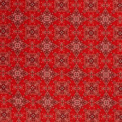 Modestoff Dekostoff Blumenmandala - rot