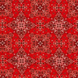 Modestoff Dekostoff Blumenmandala - rot
