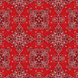 Modestoff Dekostoff Blumenmandala - rot