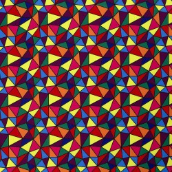 Modestoff Dekostoff buntes Dreieckmosaik - schwarz