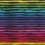 Modestoff Dekostoff Regenbogenstreifen - schwarz