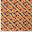 Modestoff Dekostoff Karos und Blumen - orange