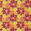 Modestoff Dekostoff 70er Blumen - orange