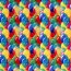 Modestoff Dekostoff bunte Luftballons - orange