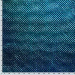 Folienjersey Meerjungfrauschuppen Hologramm Uni - blau