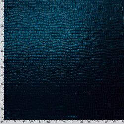Folienjersey Reptiloptik Uni - blau